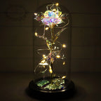 Eternal Rose – Gold Rose in Glass Dome with LED Lighting