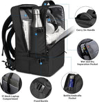 Expandable 26–45L Waterproof Travel Backpack with Laptop Sleeve & Duffle Carry