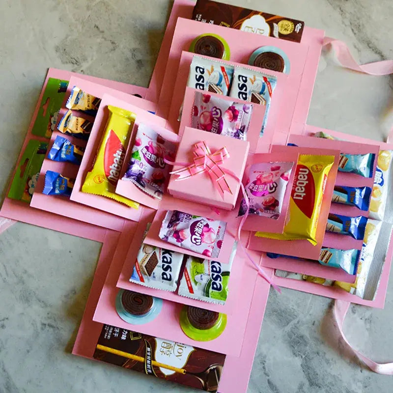 Explosion box gift | Personalised | With secret compartment | 8 butterflies free