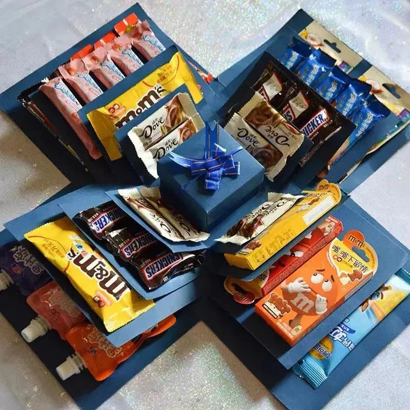 Explosion box gift | Personalised | With secret compartment | 8 butterflies free