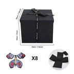 Explosion box gift | Personalised | With secret compartment | 8 butterflies free