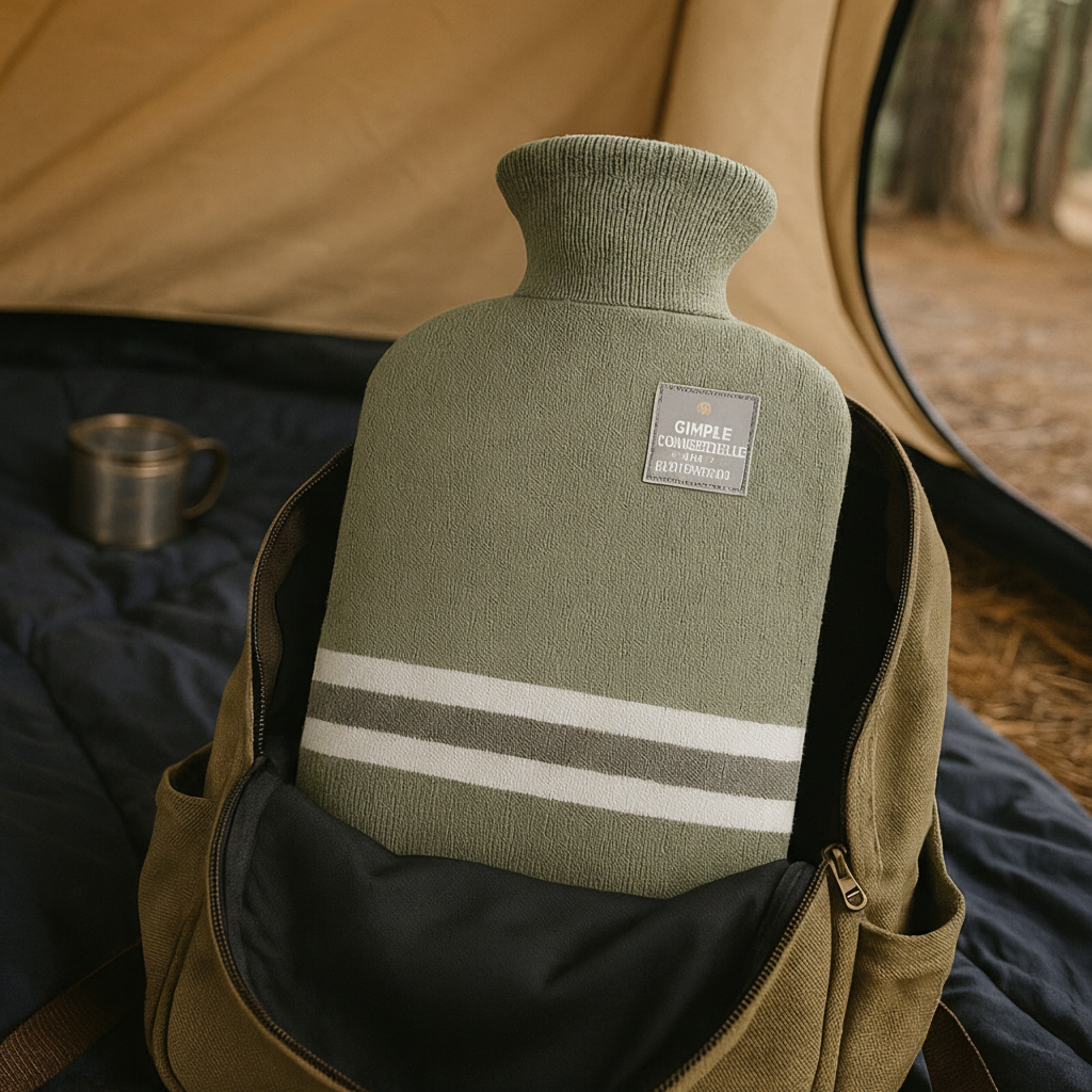 Extra Large Hot Water Bottle, 2-Litre PVC With Soft Knit Cover