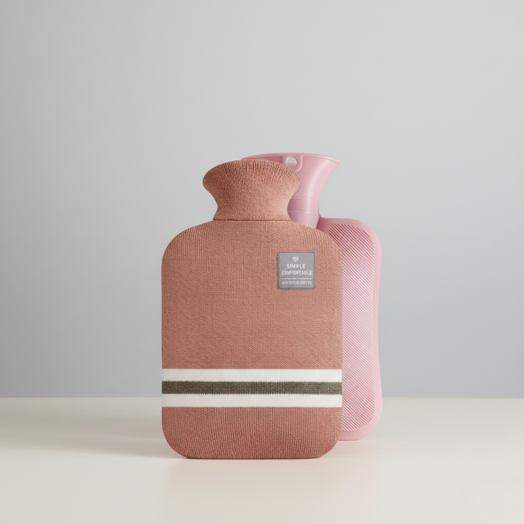 Extra Large Hot Water Bottle, 2-Litre PVC With Soft Knit Cover