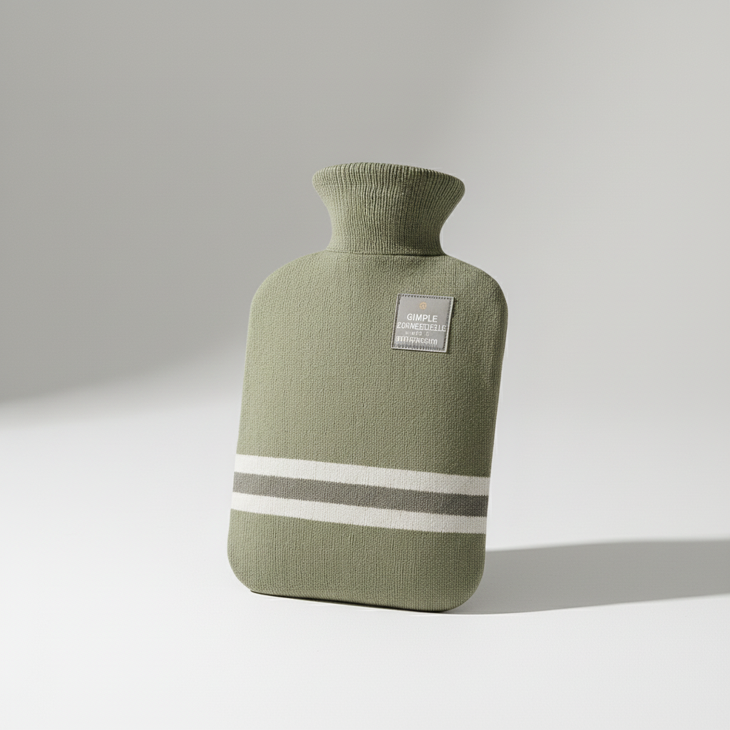 Extra Large Hot Water Bottle, 2-Litre PVC With Soft Knit Cover