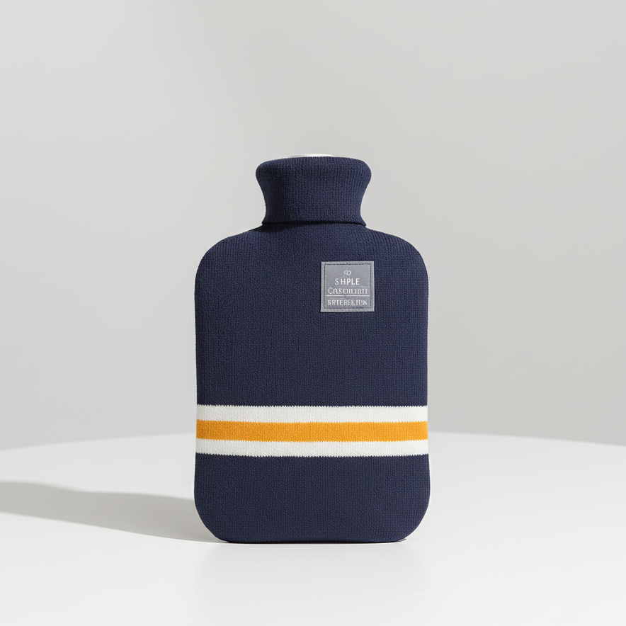 Extra Large Hot Water Bottle, 2-Litre PVC With Soft Knit Cover