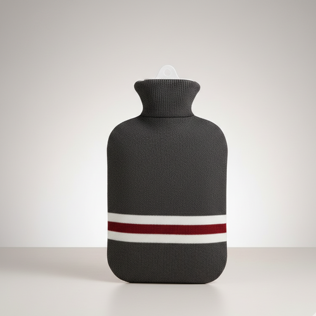 Extra Large Hot Water Bottle, 2-Litre PVC With Soft Knit Cover