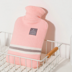 Extra Large Hot Water Bottle, 2-Litre PVC With Soft Knit Cover