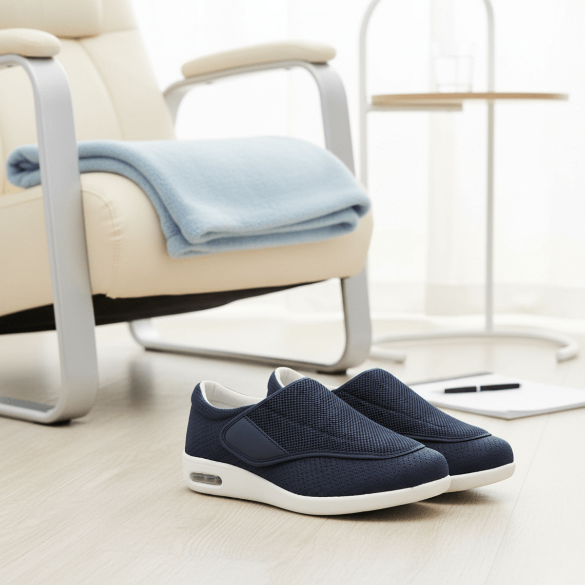 Extra wide diabetic shoes with memory foam - Pressure relieving and comfortable
