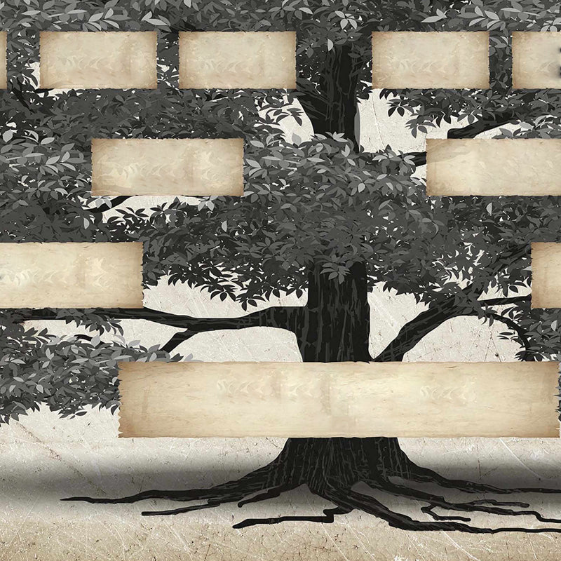 Family Tree Genealogy Diagram on Canvas