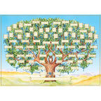 Family Tree Genealogy Diagram on Canvas