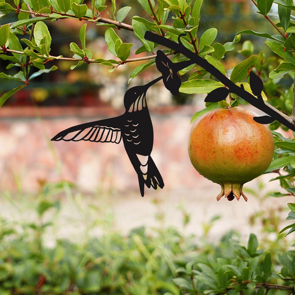 FeatherGlow garden art – metal bird for garden