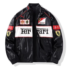 Ferrari Vintage Racing Leather Jacket – Unisex – Retro (Oversize)
