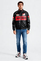 Ferrari Vintage Racing Leather Jacket – Unisex – Retro (Oversize)