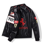 Ferrari Vintage Racing Leather Jacket – Unisex – Retro (Oversize)