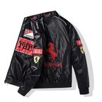 Ferrari Vintage Racing Leather Jacket – Unisex – Retro (Oversize)