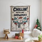 Festive Cartoon-Themed Tapestry
