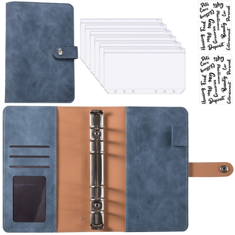 Financial Planner Leather Multi-Pocket Bill Organiser Notebook