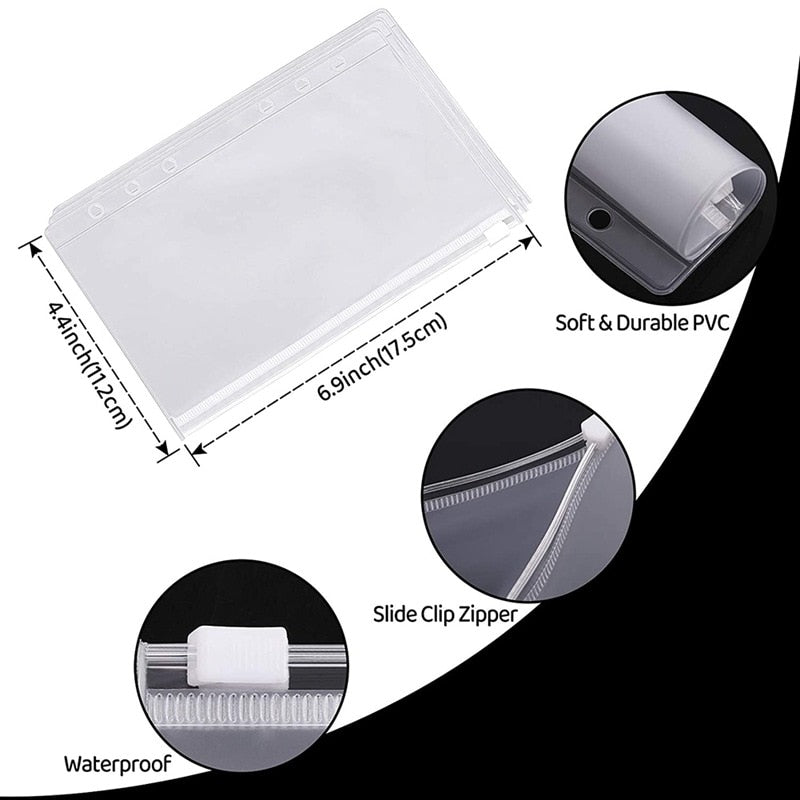 Financial Planner Leather Multi-Pocket Bill Organiser Notebook
