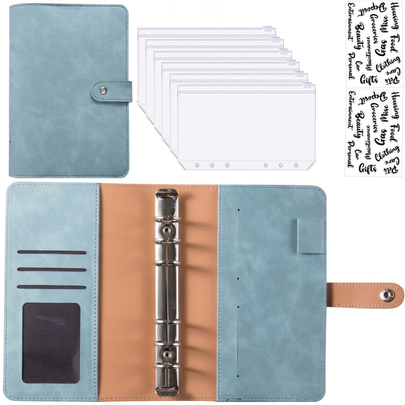 Financial Planner Leather Multi-Pocket Bill Organiser Notebook