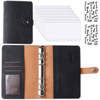 Financial Planner Leather Multi-Pocket Bill Organiser Notebook