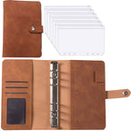 Financial Planner Leather Multi-Pocket Bill Organiser Notebook