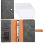Financial Planner Leather Multi-Pocket Bill Organiser Notebook