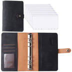 Financial Planner Leather Multi-Pocket Bill Organiser Notebook