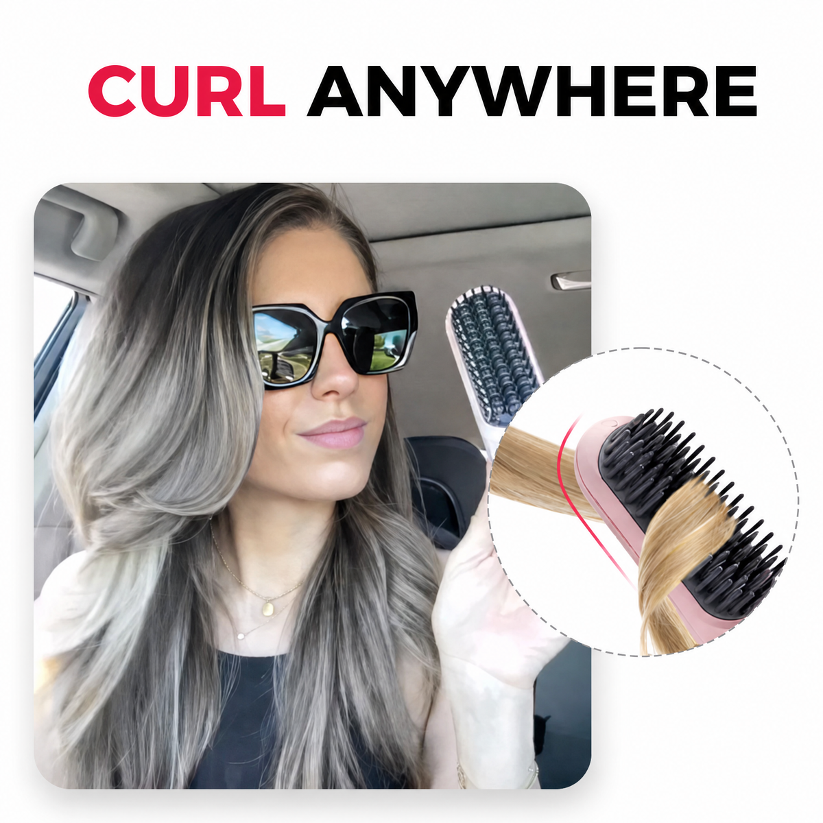 Flat Iron | Cordless Straightening Brush | Fast Styling & Shiny Hair | IonFlex Styler