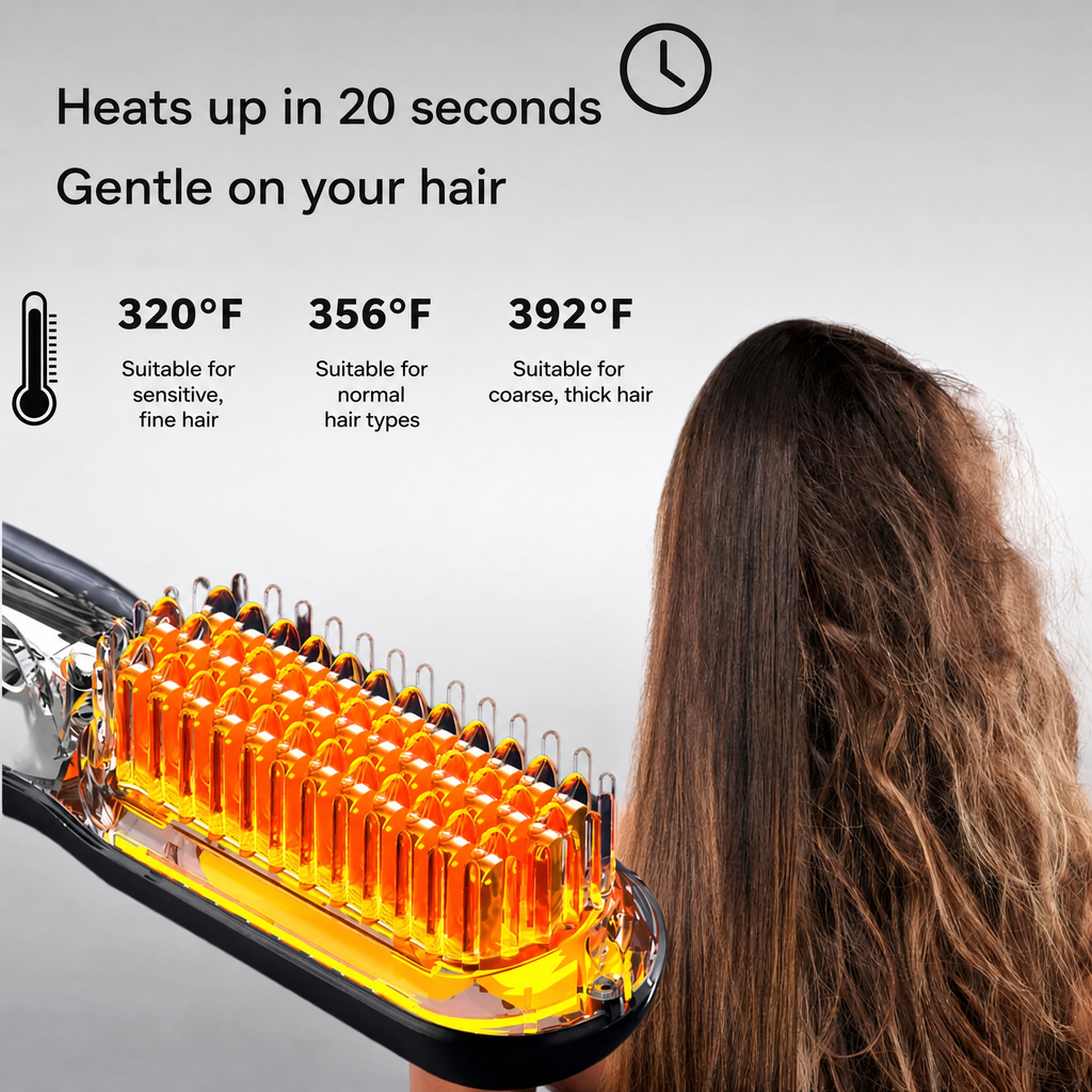 Flat Iron | Cordless Straightening Brush | Fast Styling & Shiny Hair | IonFlex Styler
