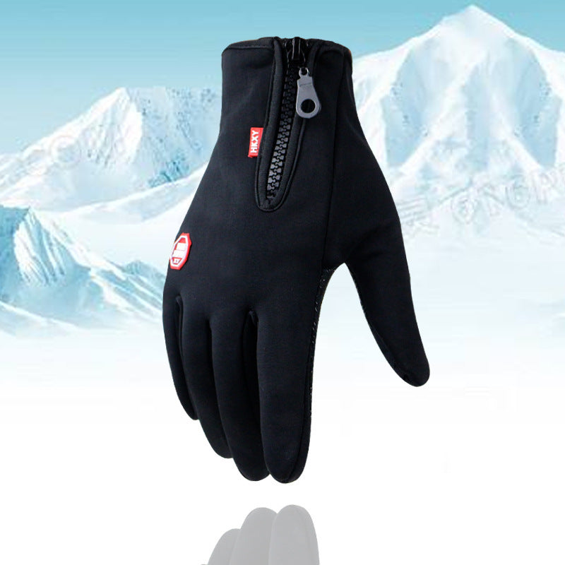 Fleece-Lined Ski Gloves with Touchscreen Fingertips