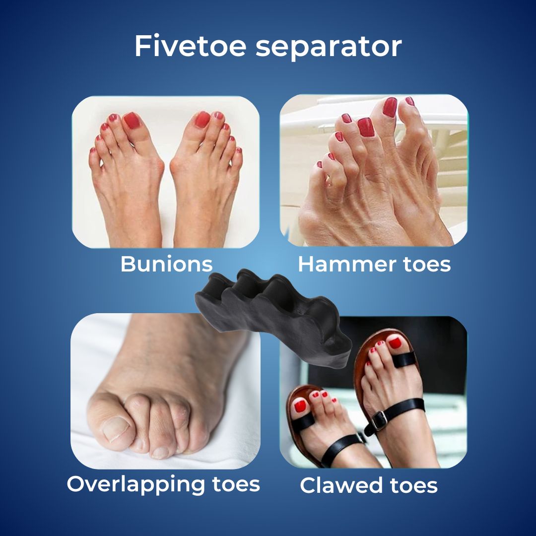 FlexAlign Toe Spacer | Toe Realignment and Pain Relief – Ideal for Bunions - Overlapping Toes - and Foot Comfort Boneros
