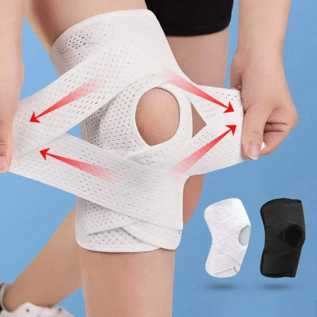 FlexGuard Knee Pads | with Support Compression Springs and Tension Strap - for Stability - Pain Relief and Protection Bo