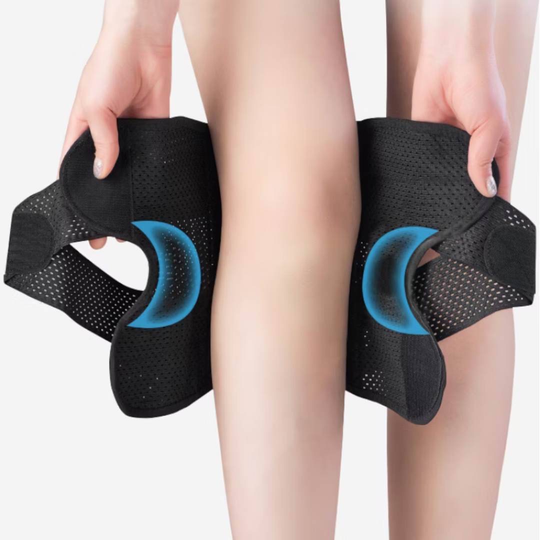 FlexGuard Knee Pads | with Support Compression Springs and Tension Strap - for Stability - Pain Relief and Protection Bo