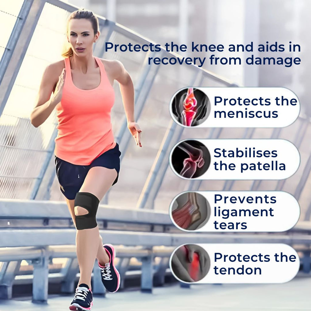 FlexGuard Knee Pads | with Support Compression Springs and Tension Strap - for Stability - Pain Relief and Protection Bo