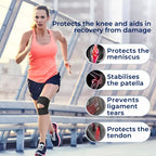 FlexGuard Knee Pads | with Support Compression Springs and Tension Strap - for Stability - Pain Relief and Protection Bo