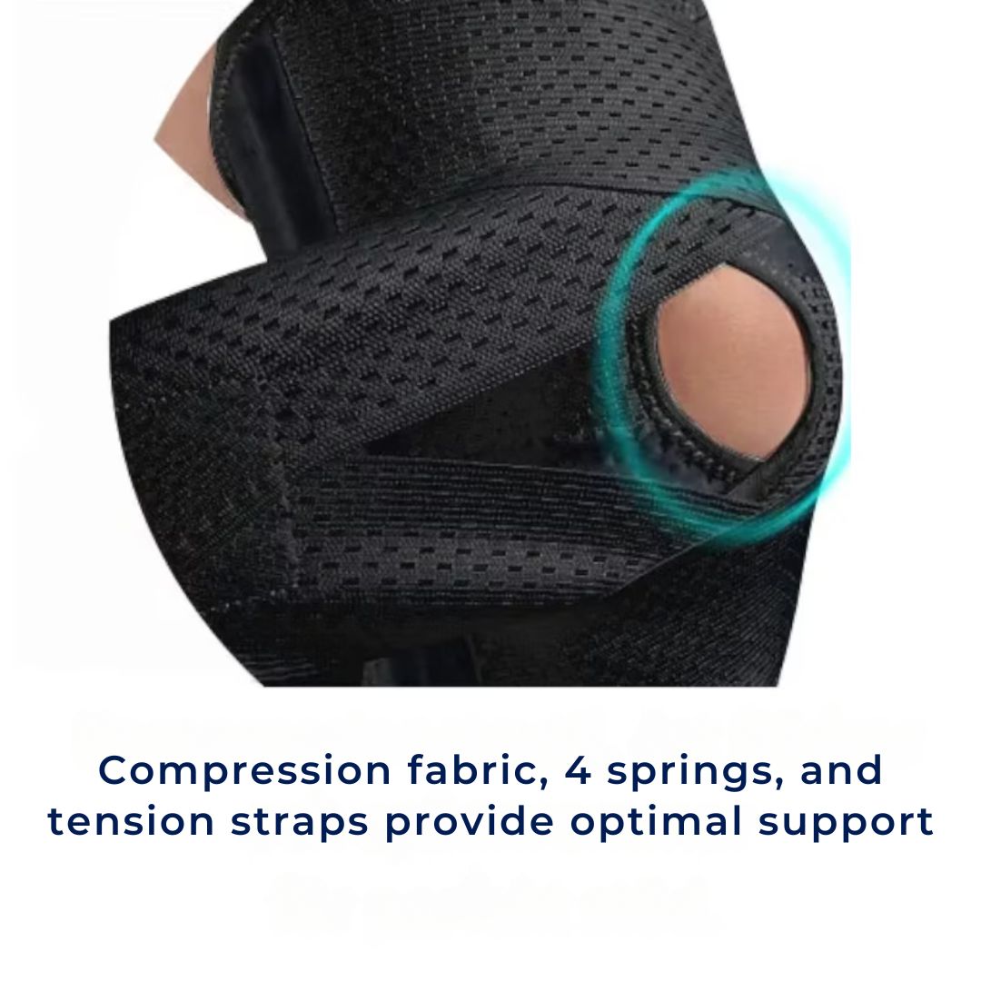 FlexGuard Knee Pads | with Support Compression Springs and Tension Strap - for Stability - Pain Relief and Protection Bo