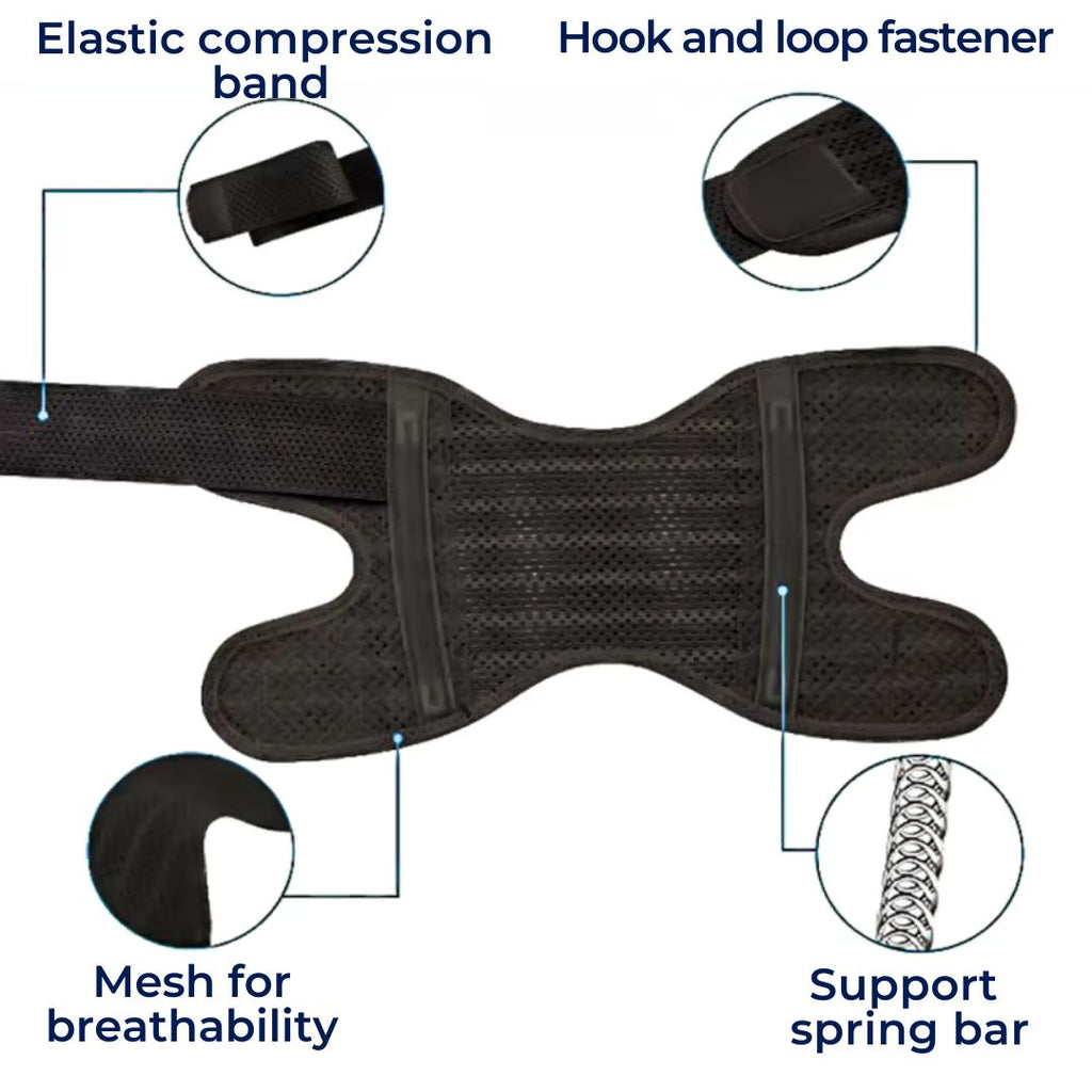 FlexGuard Knee Pads | with Support Compression Springs and Tension Strap - for Stability - Pain Relief and Protection Bo