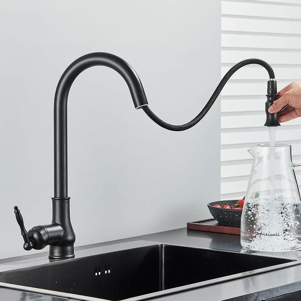 FLEXTAP – Pull Out Kitchen Tap Antique Style High Arc Sink Mixer