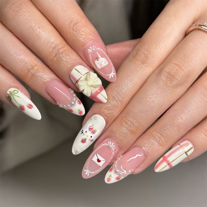 Floral Nail Art Set with Creative Designs