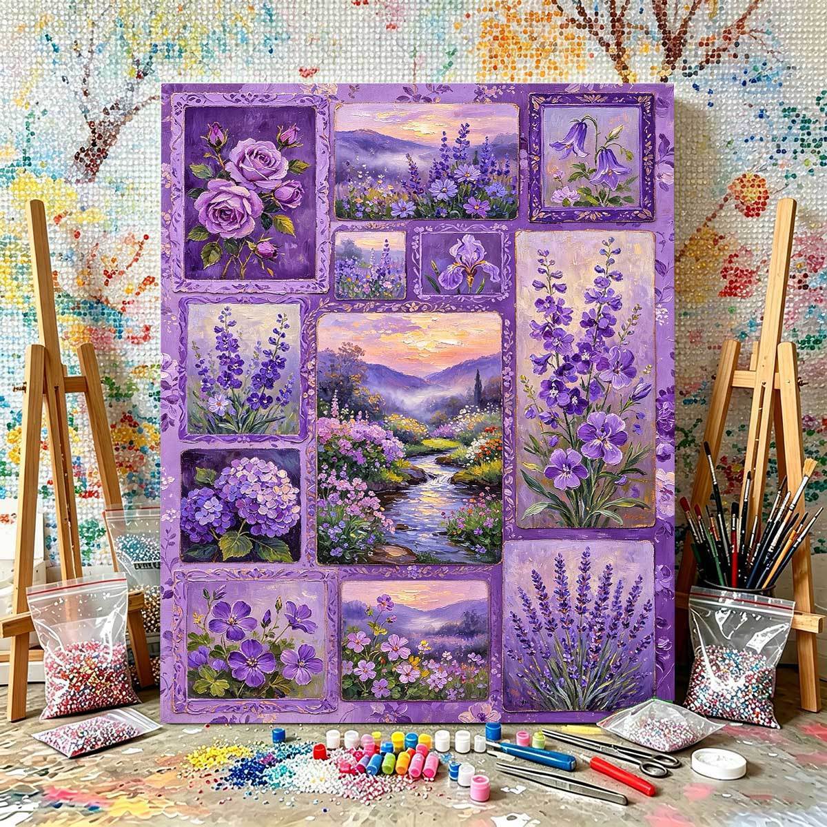 Flower-Themed Paint by Numbers Kit