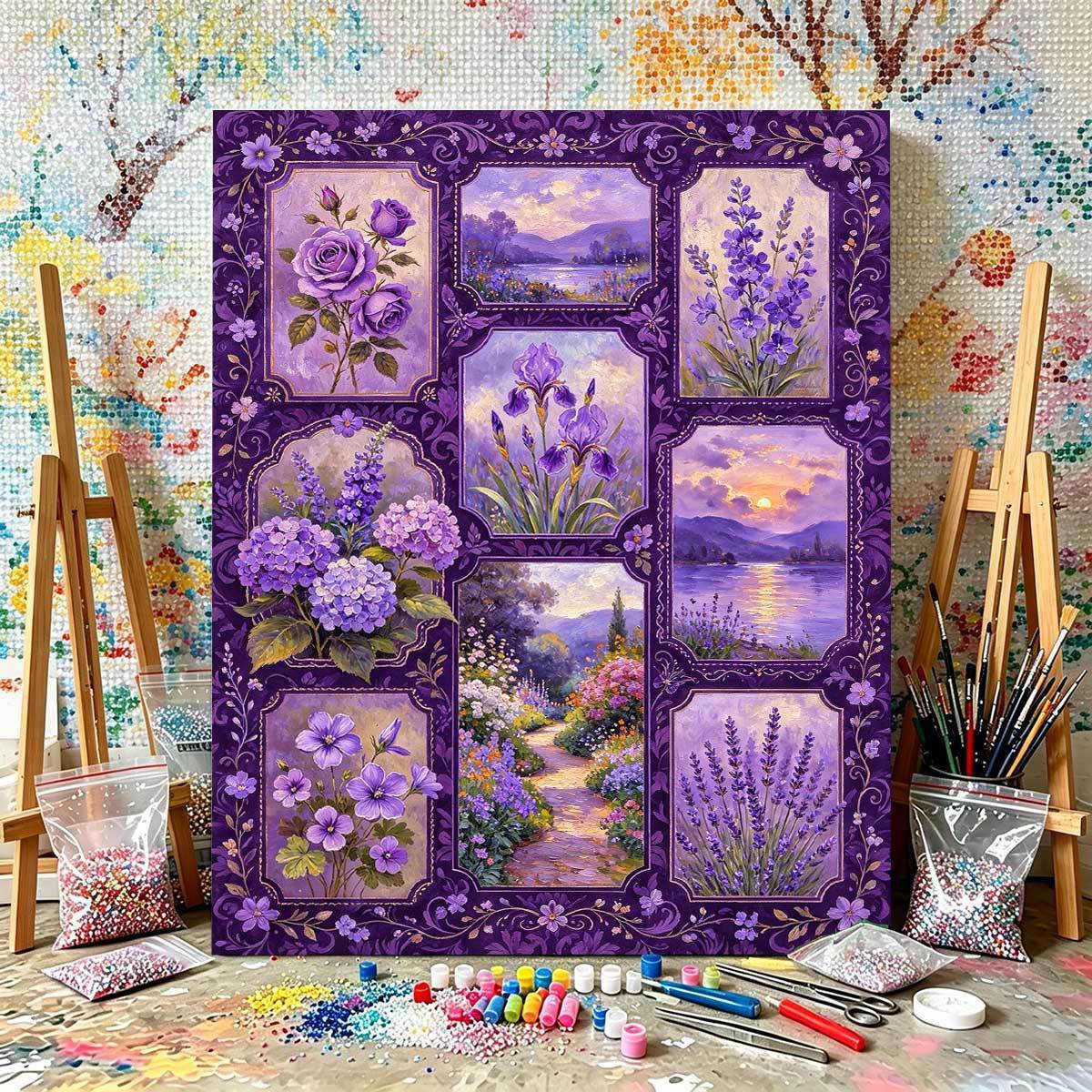 Flower-Themed Paint by Numbers Kit