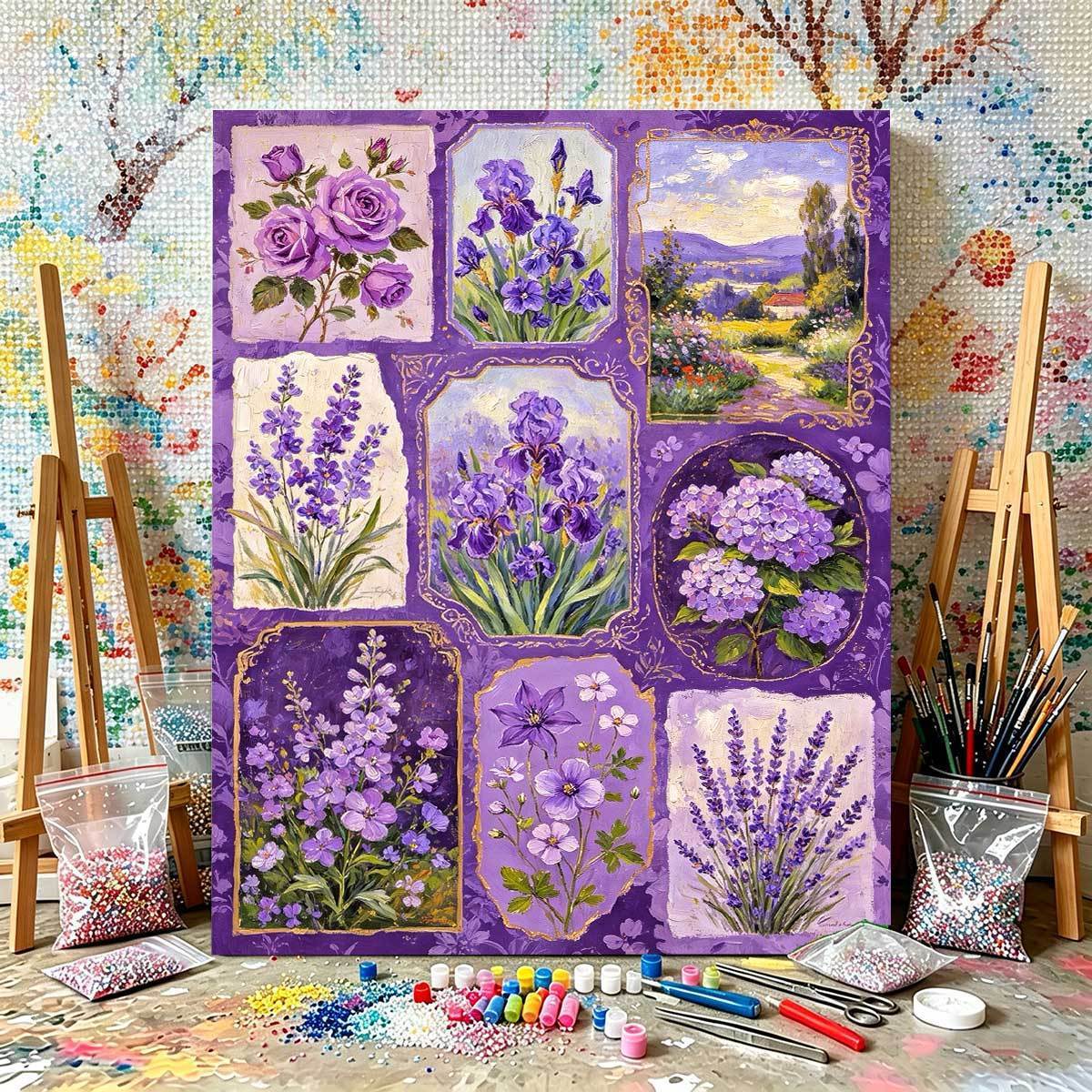 Flower-Themed Paint by Numbers Kit