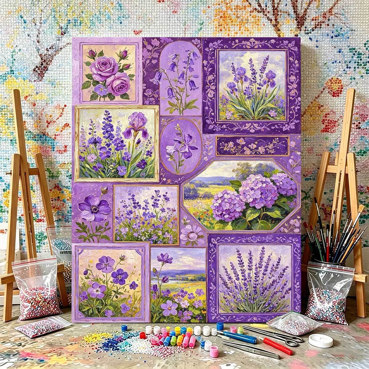 Flower-Themed Paint by Numbers Kit