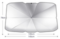Foldable car windscreen UV protection sunshade umbrella with storage bag