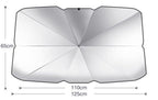 Foldable car windscreen UV protection sunshade umbrella with storage bag