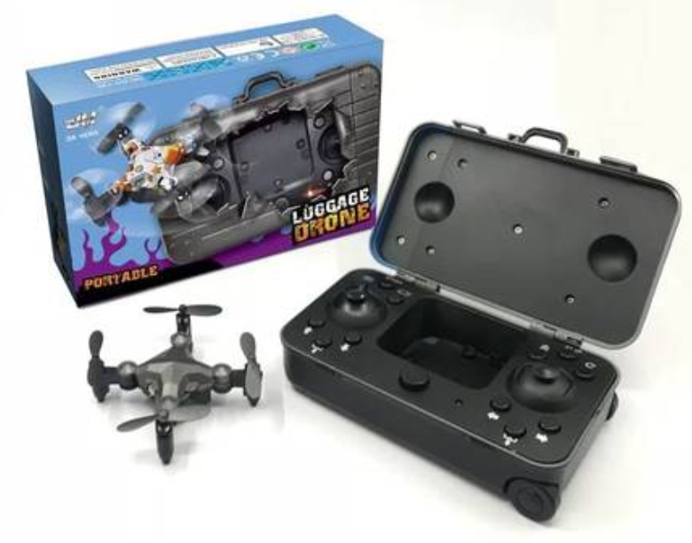Foldable drone with remote control, LED night lights and HD camera