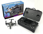 Foldable drone with remote control, LED night lights and HD camera