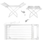 Foldable Electric Clothes Drying Rack with Heated Bars Energy Efficient Indoor Airer