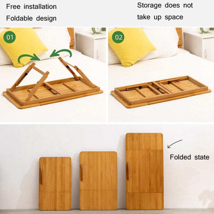 Foldable Height-Adjustable Laptop Table for Bed Use – Bamboo Dorm Desk