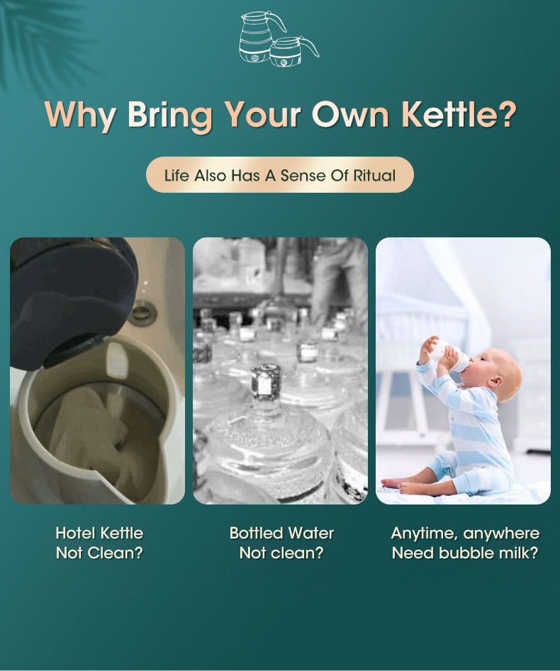 Foldable travel kettle